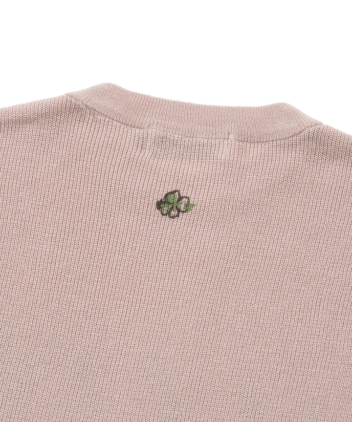 **QWER -Siyeon Cool Ever Clover Round Knitwear PINK