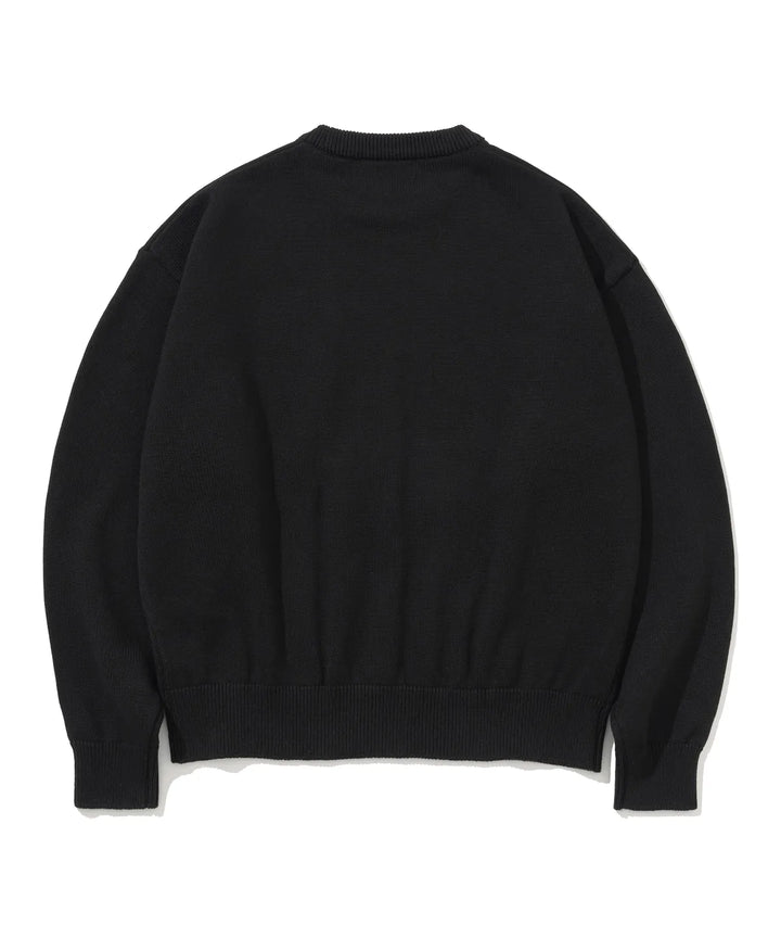 **QWER -Siyeon Let's love donut round knit Black