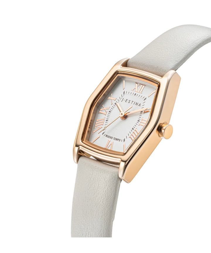 ** IU PICK - jestina NUOVO TEMPO leather watch  Black & White (custom-made)