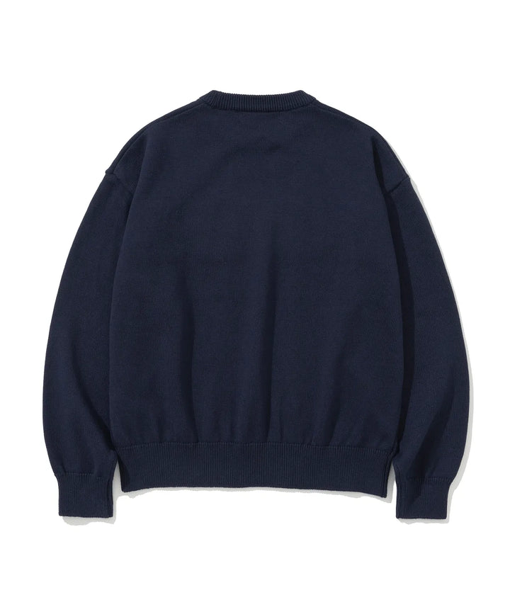 **QWER -Siyeon Let's love donut round knit NAVY
