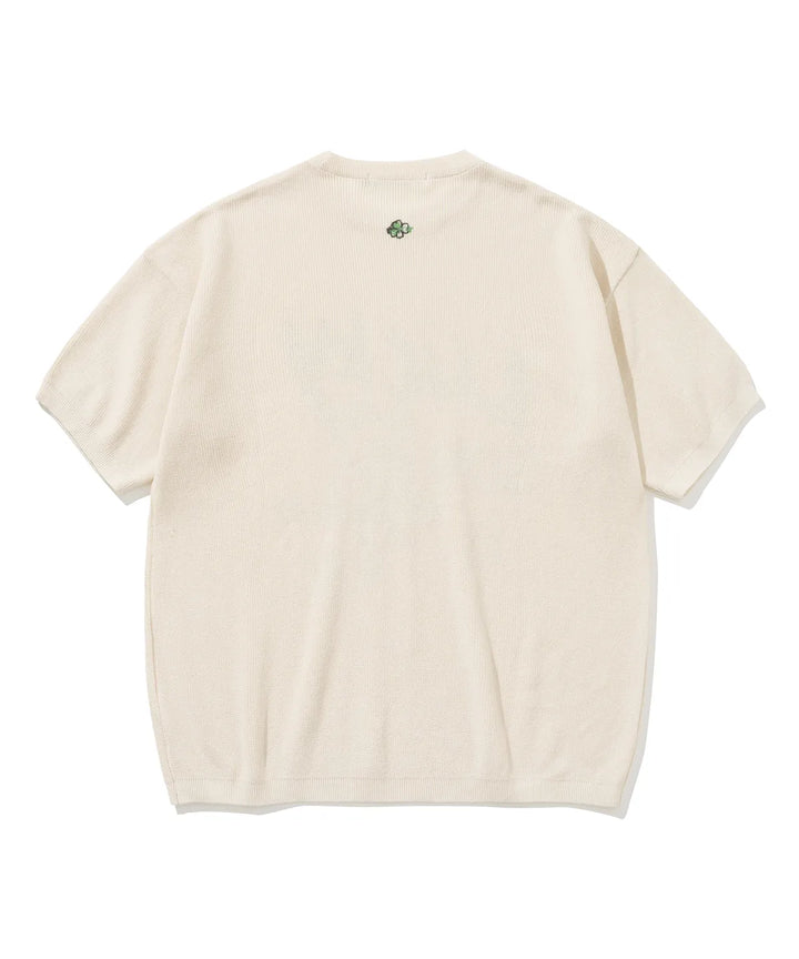 **QWER -Siyeon Cool Ever Clover Round Knitwear IVORY