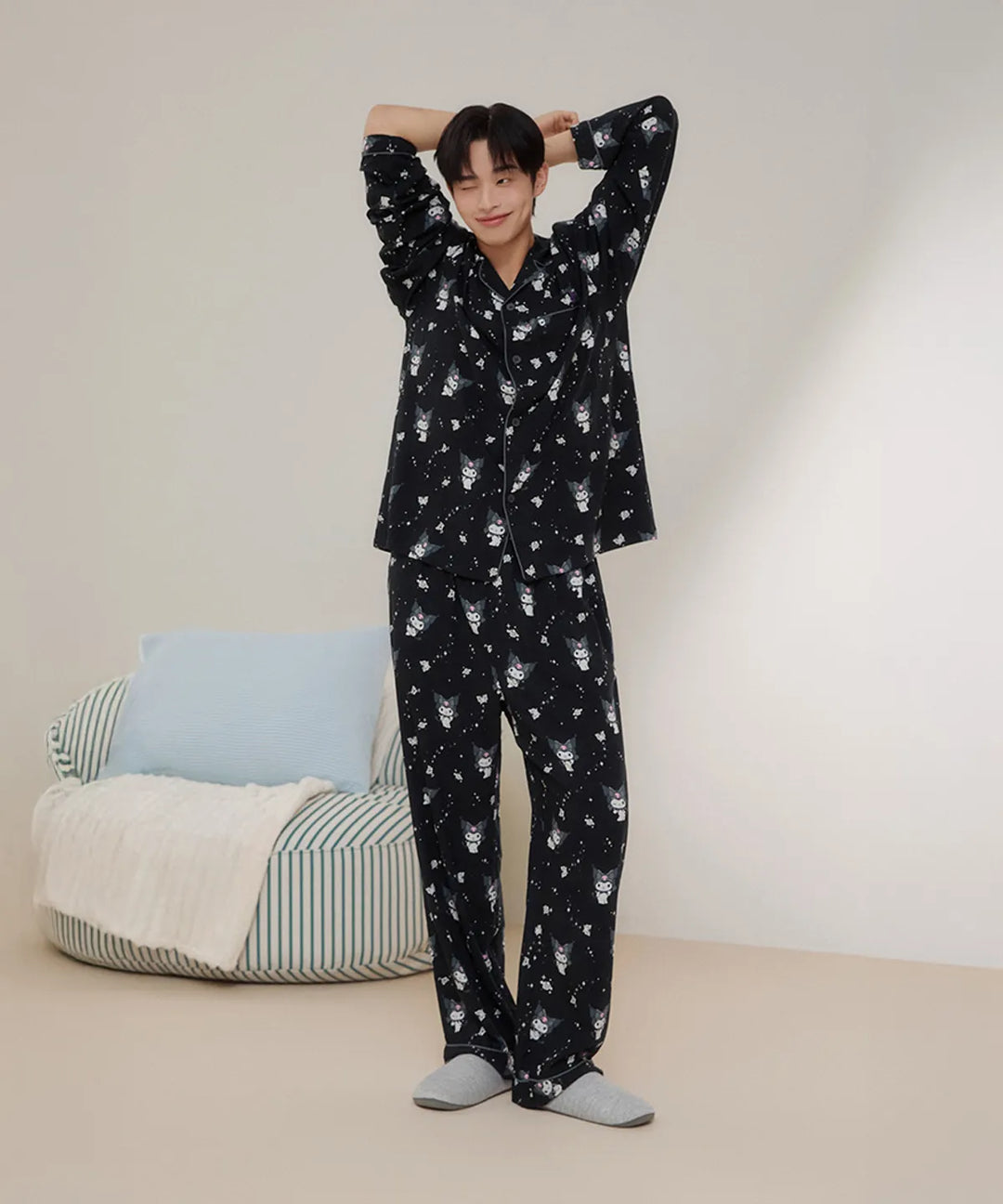 ** Sanrio - nogon nogon L/S Pajamas black