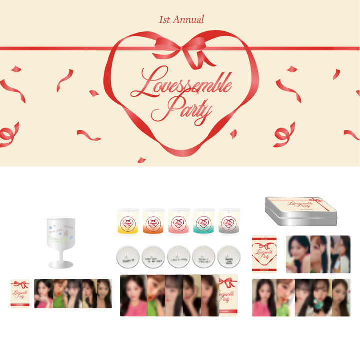 Loossemble - 1st Annual "LOVEssemble Party" Official MD (TinCase Photocard Set, Wine Cup, Message Candle) - HALLYUSUPERSTORE