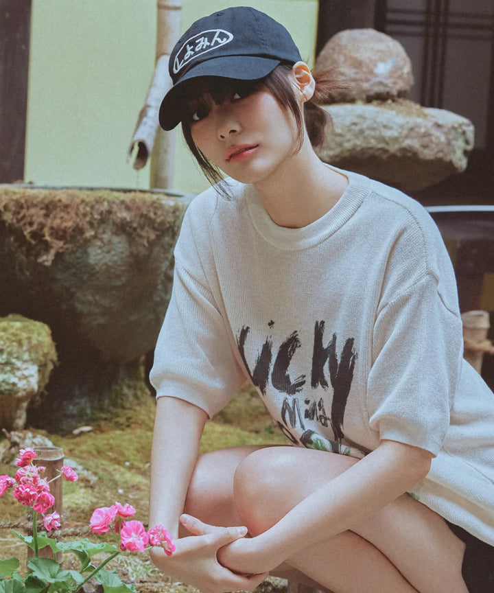 **QWER -Siyeon Logo logo ball cap BLACK