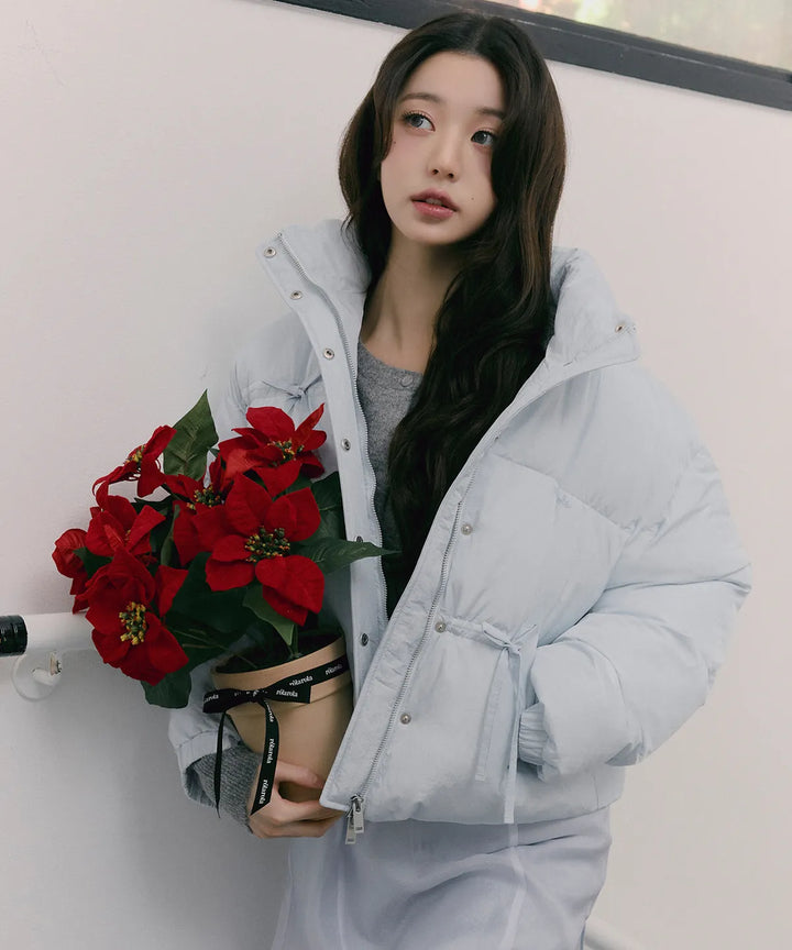 ** JANG WONYOUNG Pick (of IVE) - RIBBON WELLON PADDING SKY