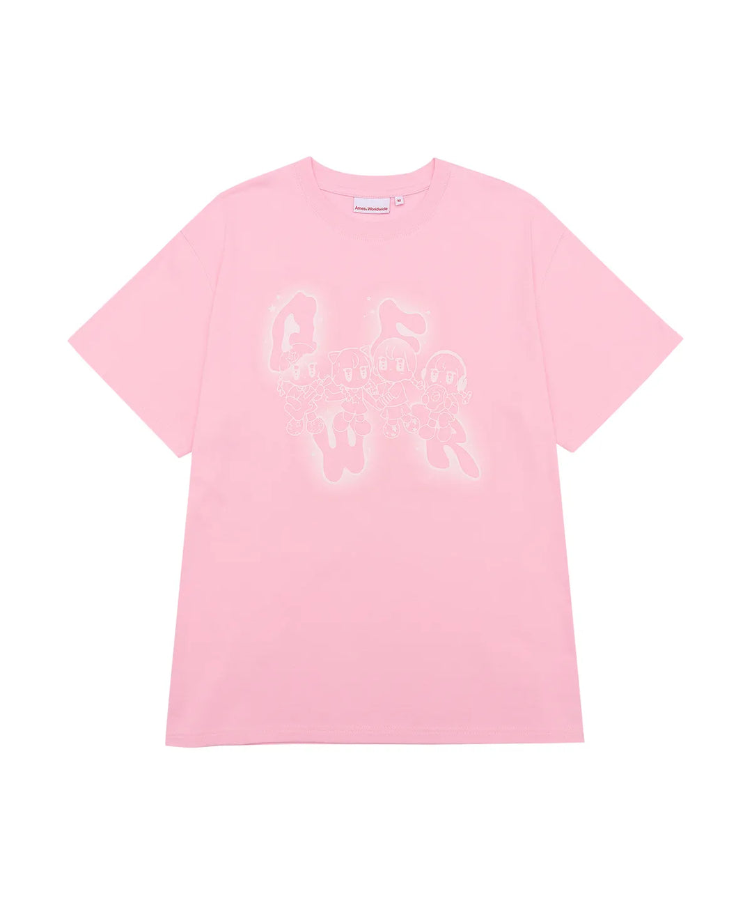 **QWER -Ames-Worldwide QWER CHARACTER TEE PINK