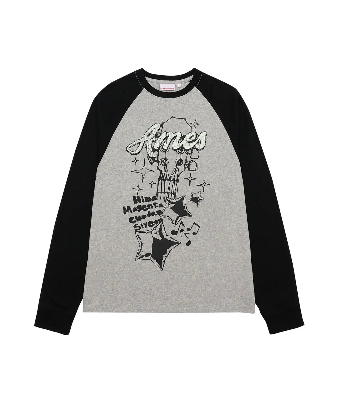**QWER -Ames-Worldwide QWER GUITAR  LS TEE GREY