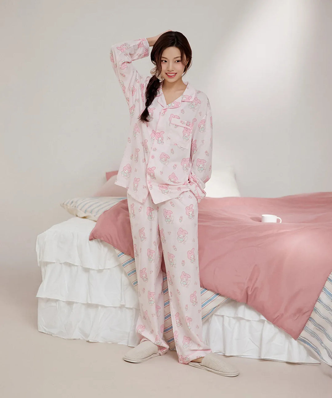 ** Sanrio - nogon nogon L/S Pajamas pink