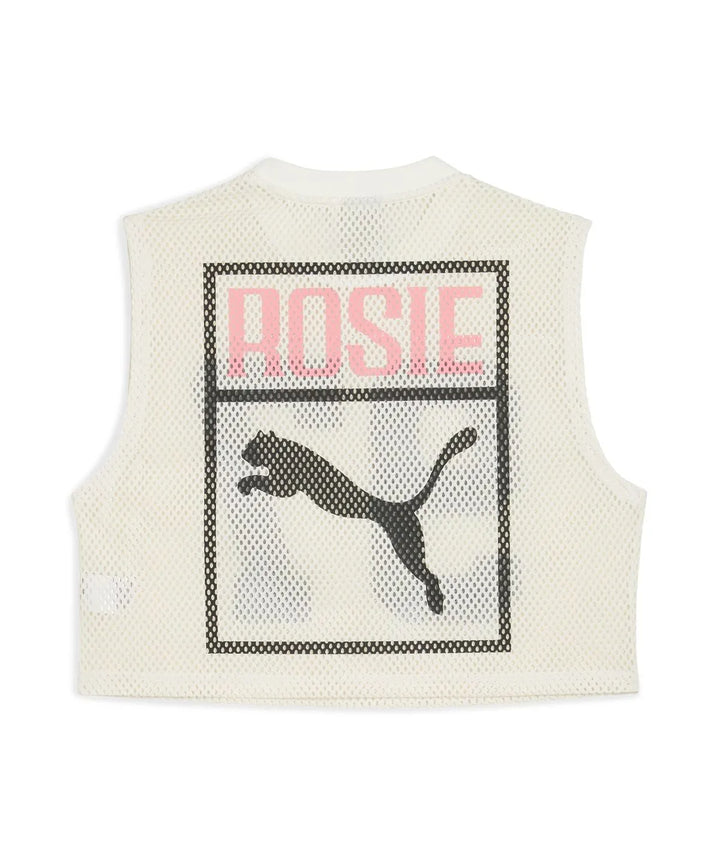** ROSE X PUMA - Relaxed Mesh Top - Warm White / 633804-77