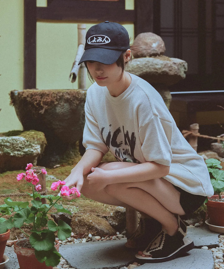 **QWER -Siyeon Logo logo ball cap BLACK