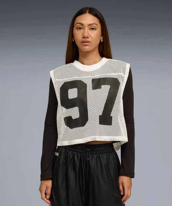 ** ROSE X PUMA - Relaxed Mesh Top - Warm White / 633804-77