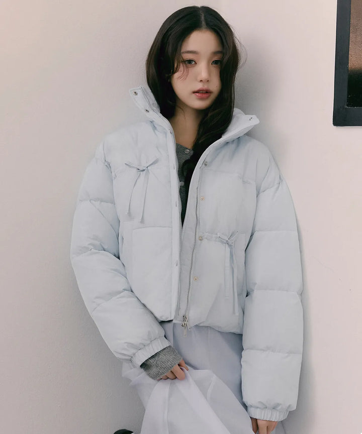 ** JANG WONYOUNG Pick (of IVE) - RIBBON WELLON PADDING SKY