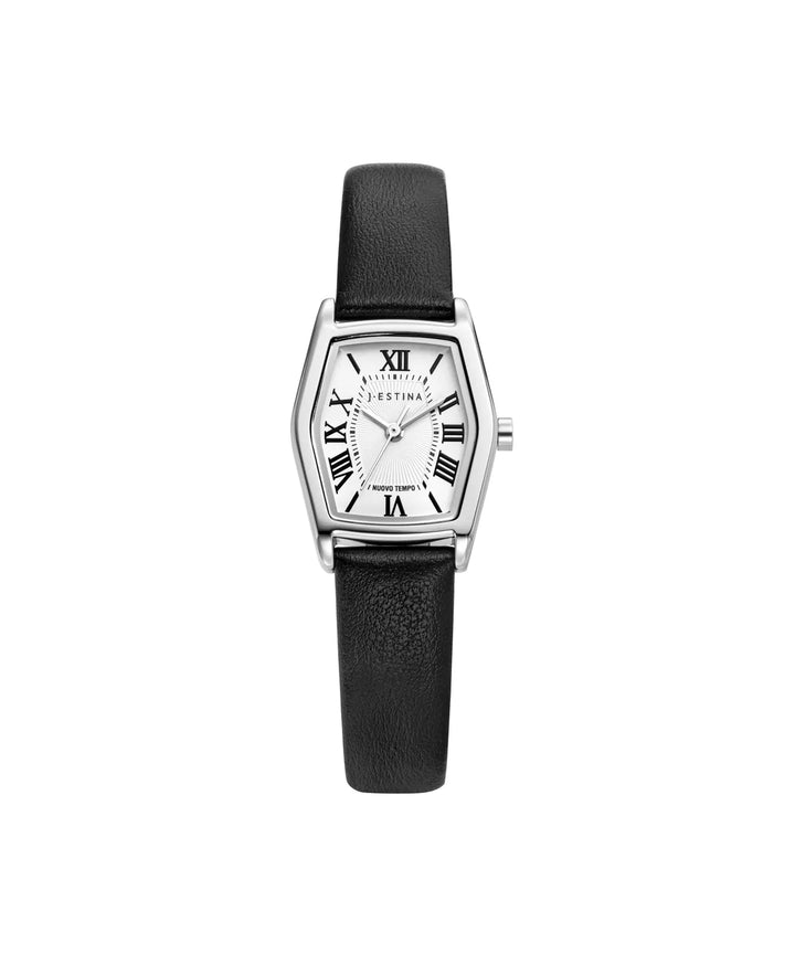 ** IU PICK - jestina NUOVO TEMPO leather watch  Black & White (custom-made)