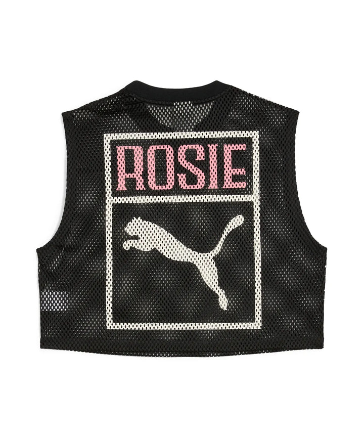 ** ROSE X PUMA - Puma x Rose Relaxed Mesh Top - Black / 633804-01