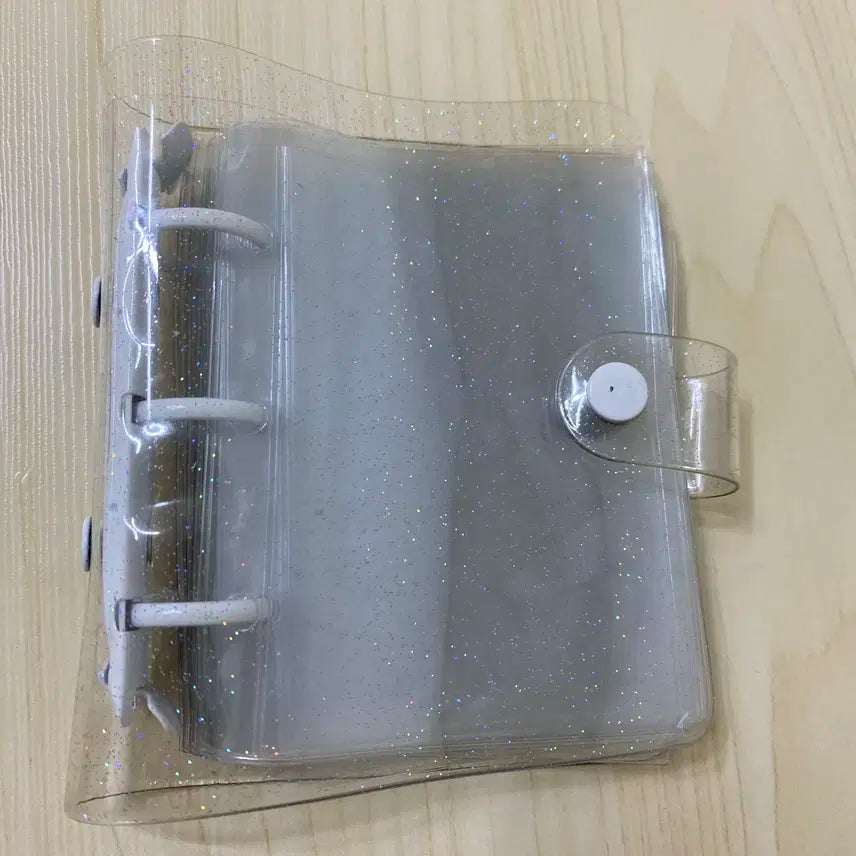 화이트 반짝이 3공 포카 바인더