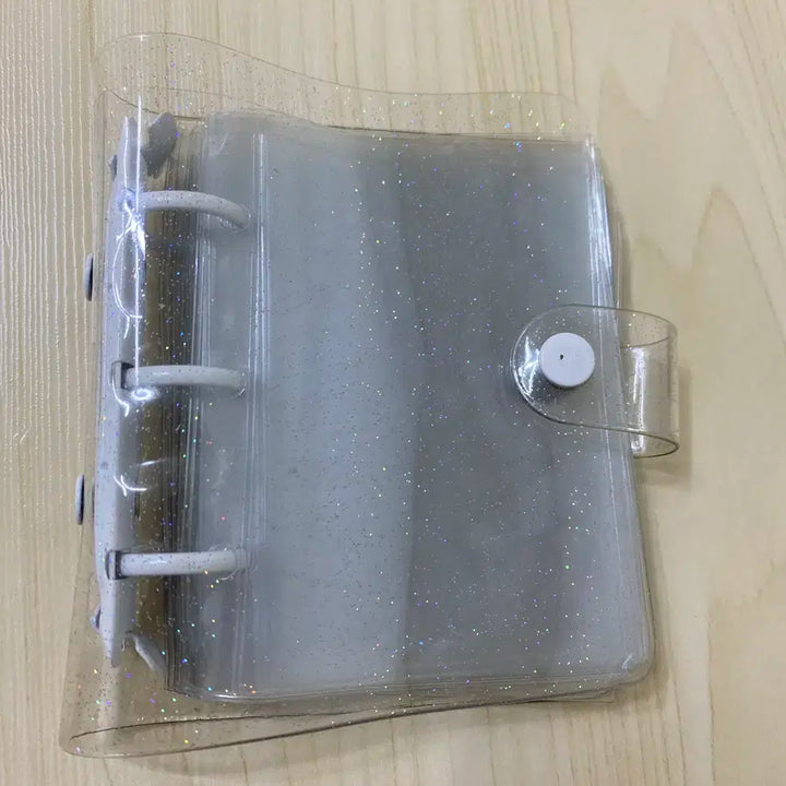 화이트 반짝이 3공 포카 바인더