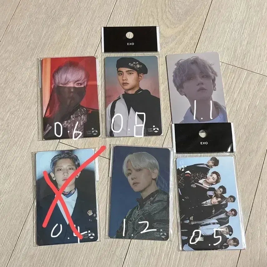 엑소 백현 디오 경수 단체 캐시비 버스카드