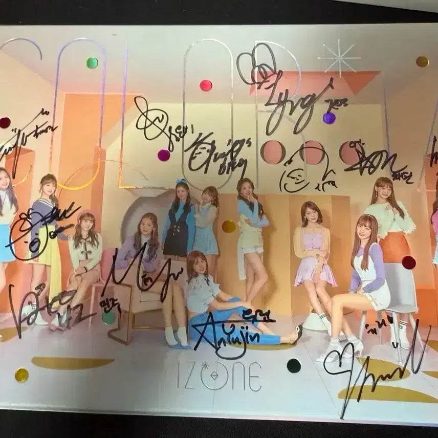 아이즈원 COLOR*IZ 라비앙로즈 사인 앨범