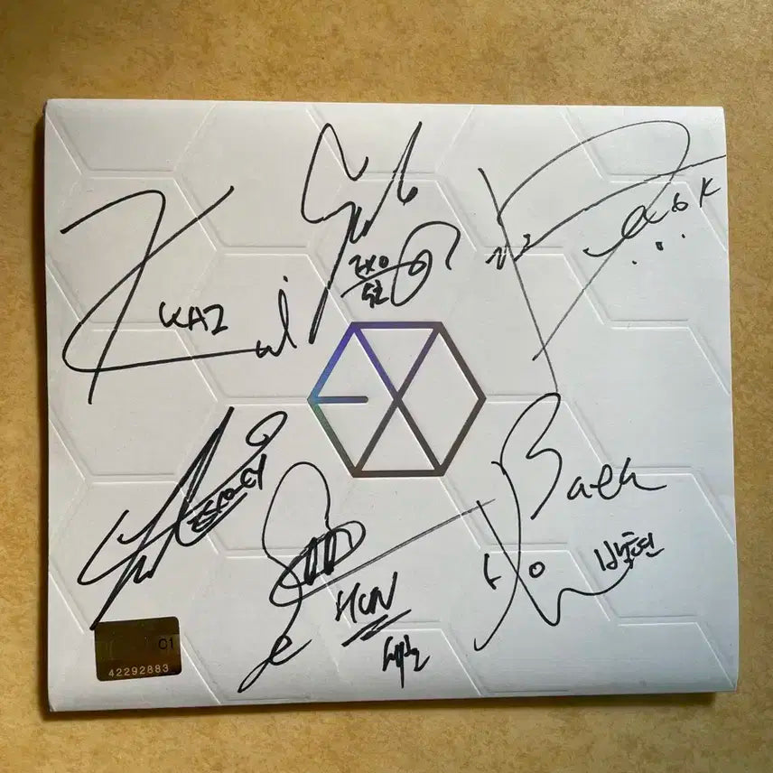 엑소 마마 친필사인