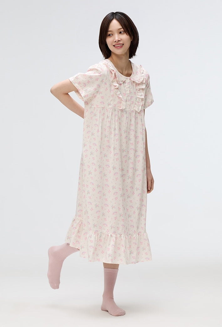 ** Sanrio - nogon nogon L/S Pajamas ivory (Only Freesize)