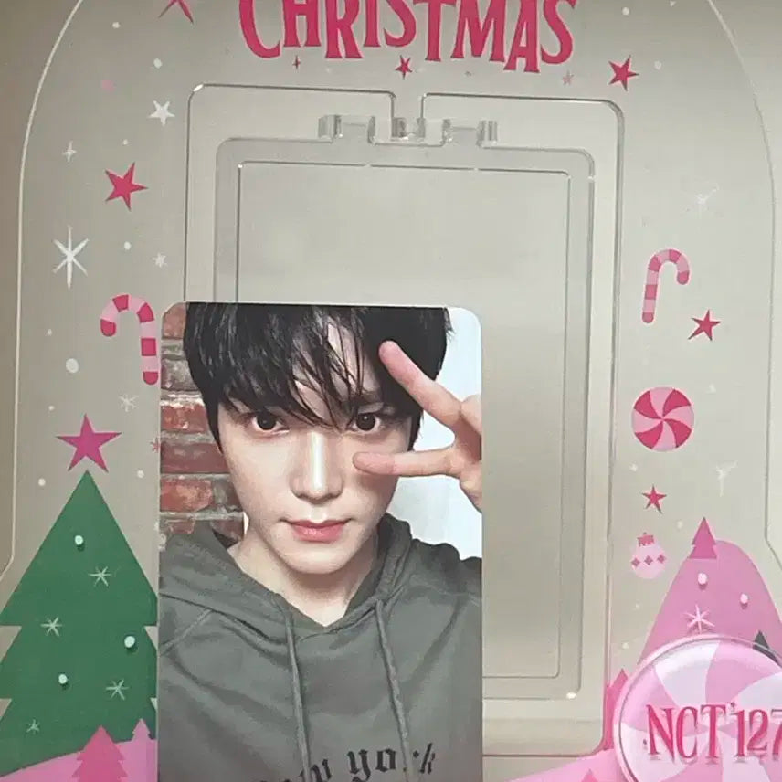 nct 127 태용 핑크 크리스마스 아크릴 터닝 스탠드 포카 일괄 판매