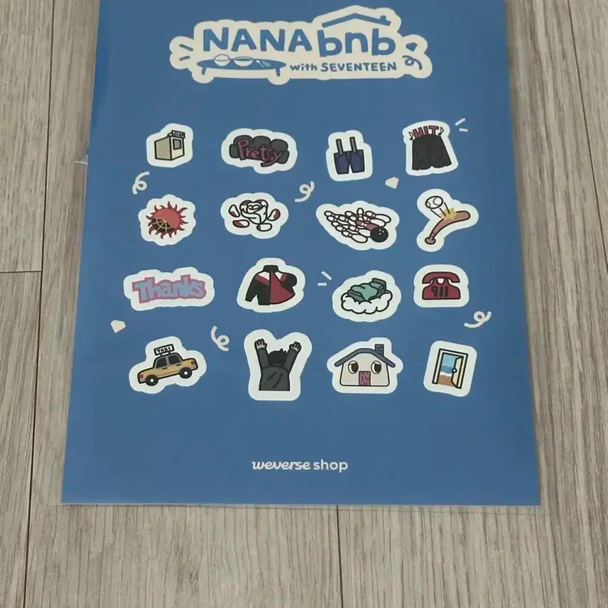 미개봉) 세븐틴 나나민박 특전 포카 스티커 사진 세트
