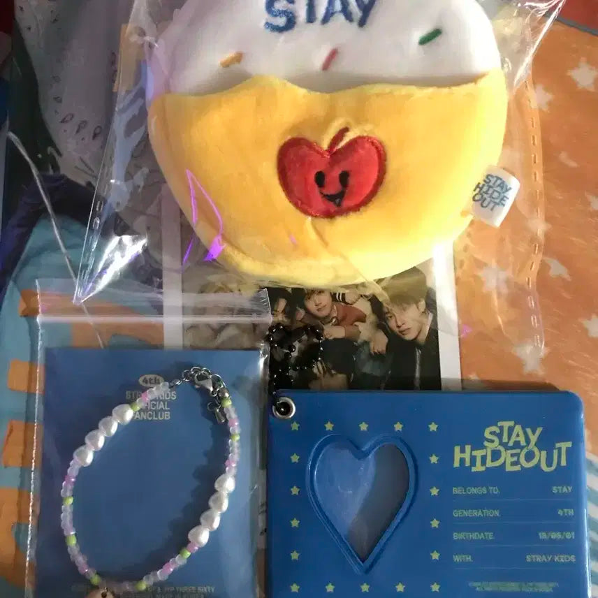 스트레이키즈 4기 키트 파우치+증사 홀더+팔찌 set