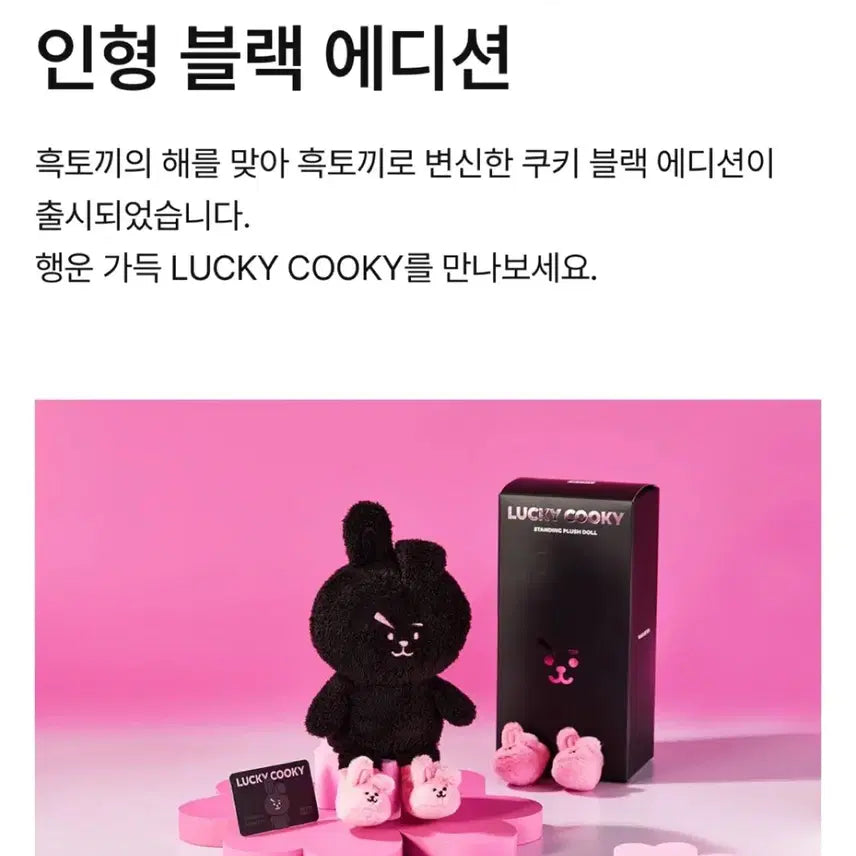 BUNJANG] BT21 Cooky Doll Black Limited Edition LUCKY COOKY