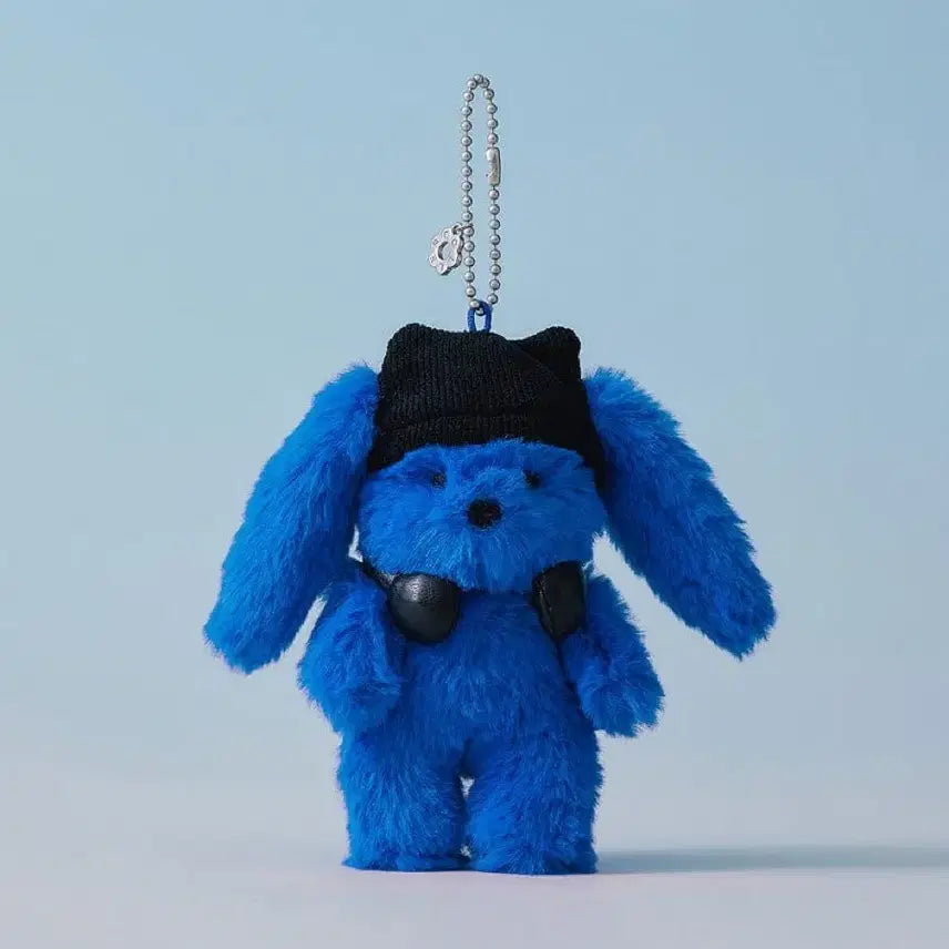 NewJeans X COLLER BUNNYぬいぐるみキーリング NewJeans - Tide Blue Furry Bunny Plush Keyring [NJ X COLLER