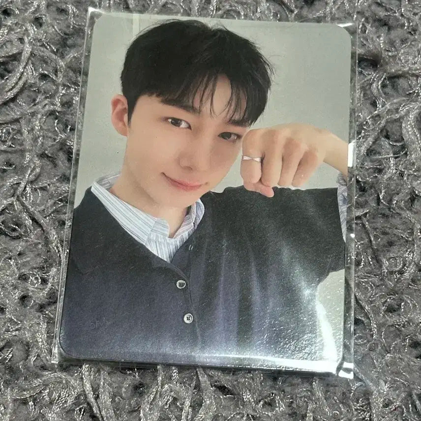 몬스타엑스 형원 모놀로그 10주년 팝업 MD 반지 실버링 포카