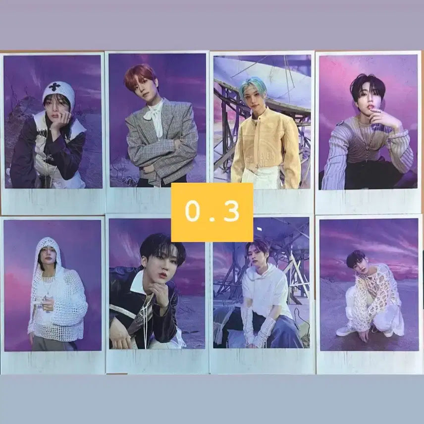 스키즈 락 예판 특전 폴라로이드 skz 앨범 포카 ot8