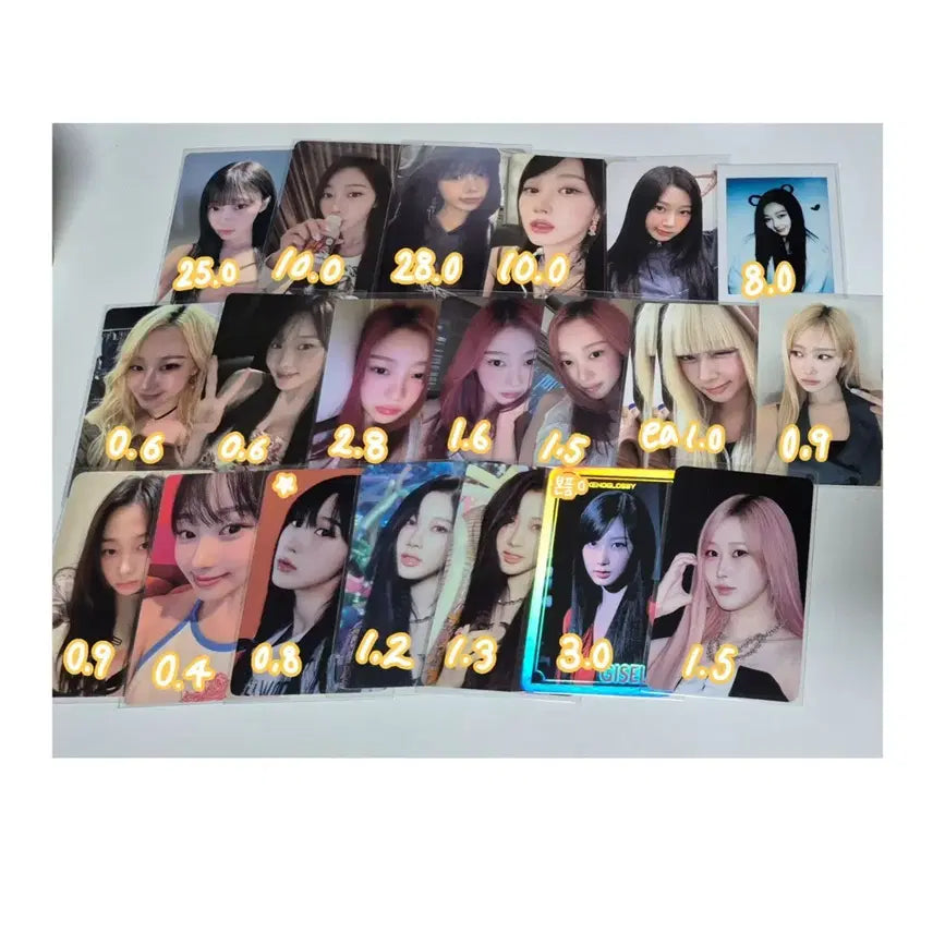 에스파 지젤 포토카드 희귀 양도 분철 럭드 싸인폴라후드QQ5성HMV카리나