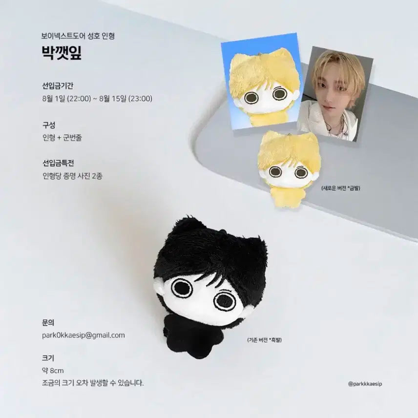 보이넥스트도어 성호 인형 박깻잎 흑발 8cm 양도