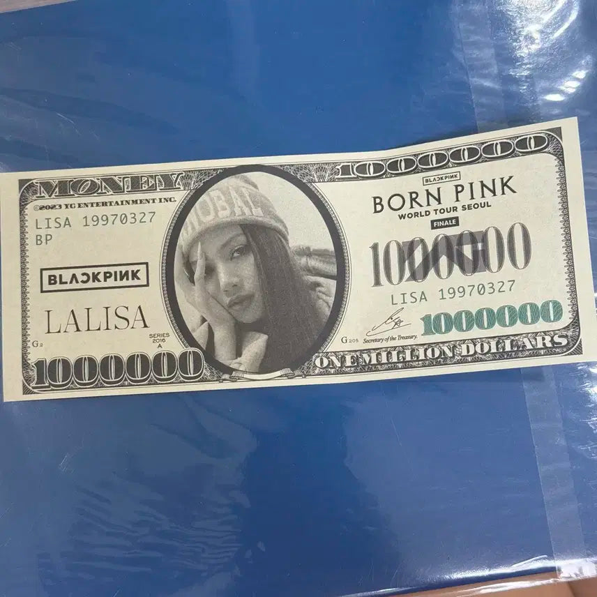 블랙핑크 리사 본핑크 머니 지폐 양도