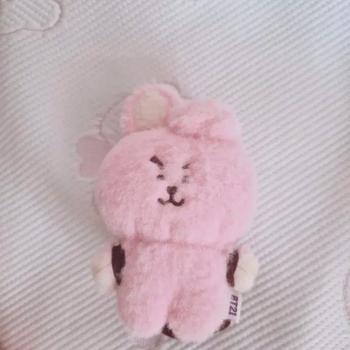 BT21 Cooky 핑크색 봉제인형 키링