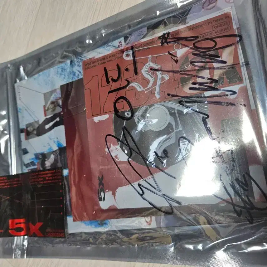 원어스 5X 앨범 싸인반 미개봉 비매