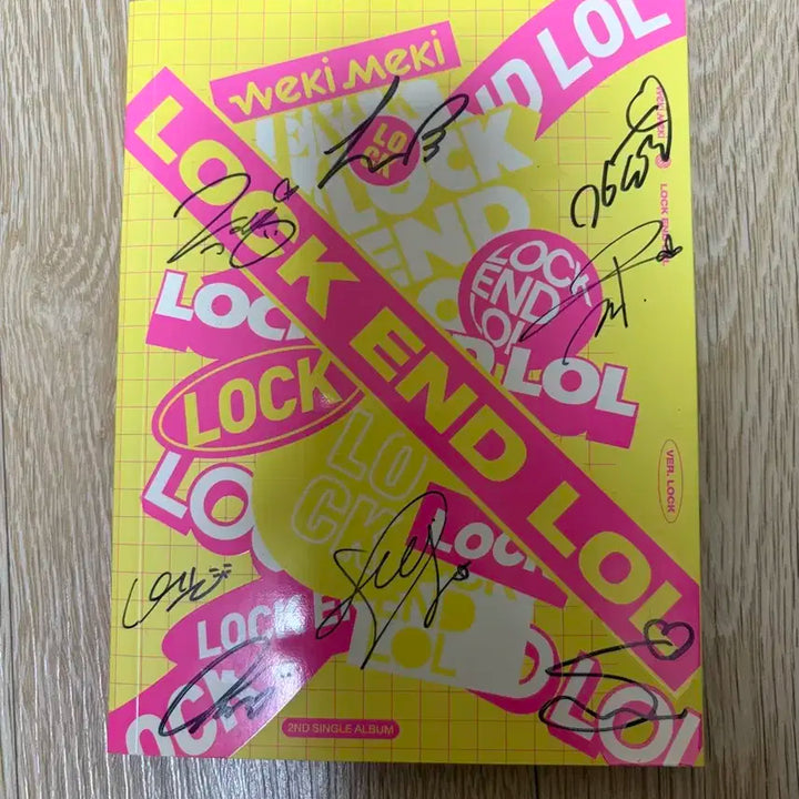 위키미키 Lock End LOL 친필 사인 앨범 CD 비매 품