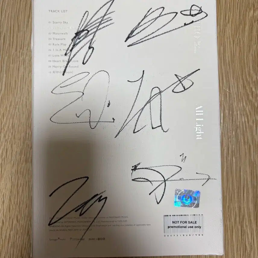 아스트로 All Light 앨범 친필싸인 CD 비매 품