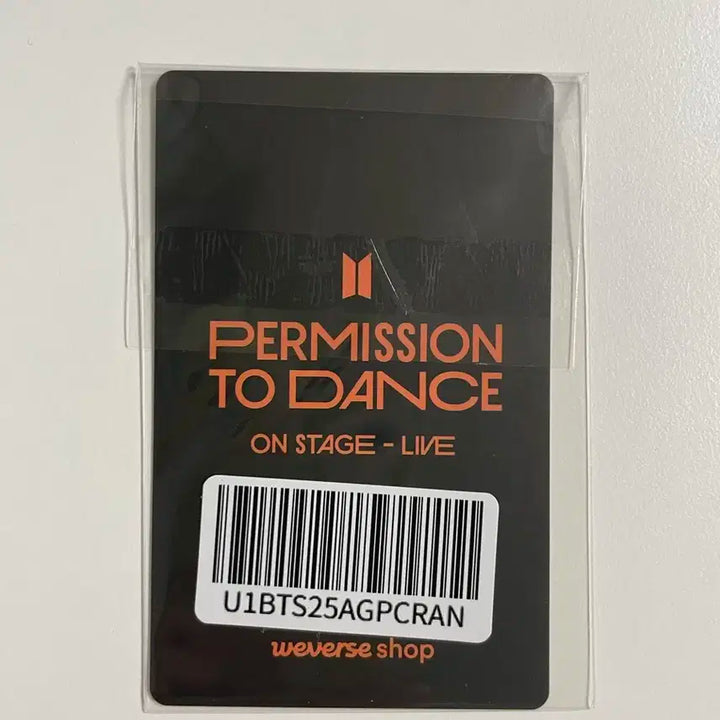 (미개봉 새것) 방탄 퍼투댄 라이브앨범 위버스특전 지민 포카 방탄포카