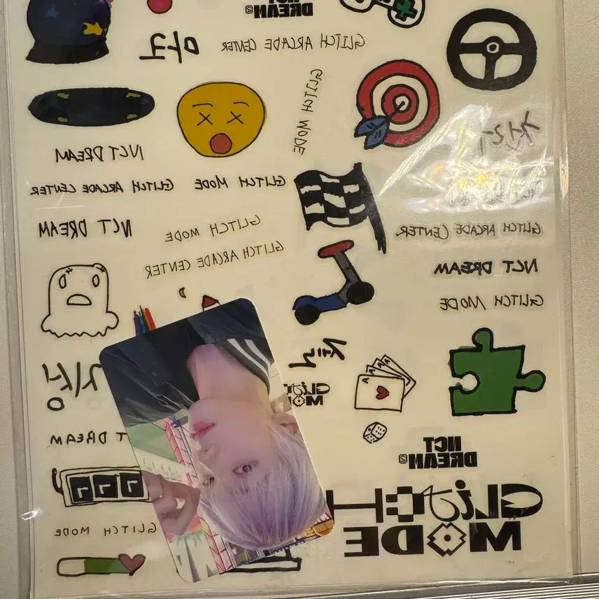 nct dream 엔시티드림 글리치모드 타투 스티커 지성 포카 미개봉