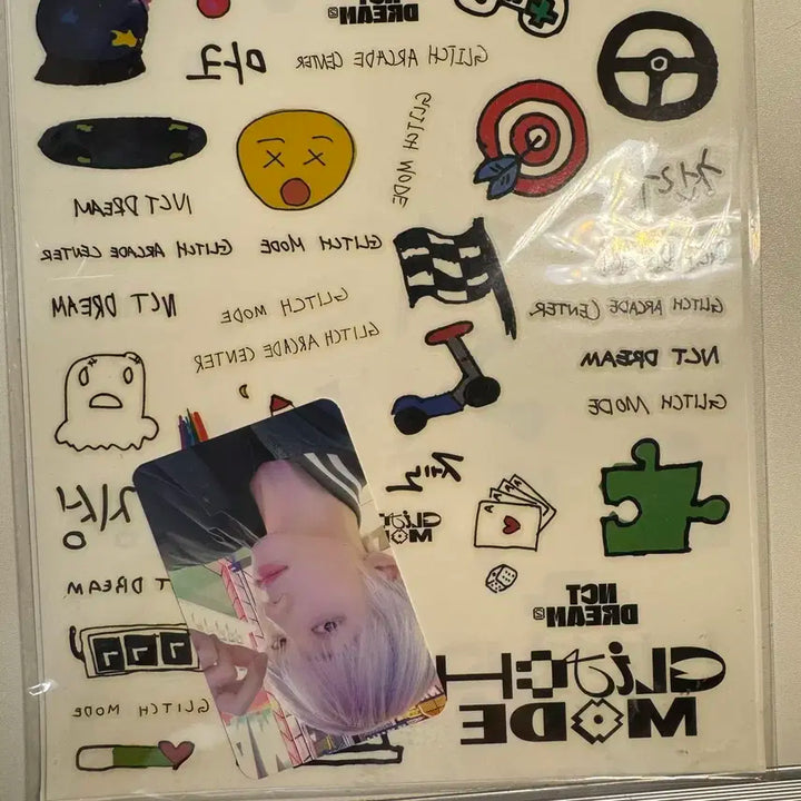 nct dream 엔시티드림 글리치모드 타투 스티커 지성 포카 미개봉