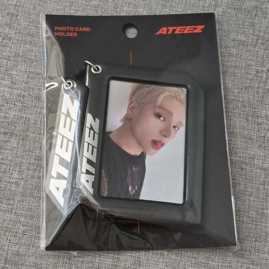 에이티즈 라인프렌즈 팝업 포카 홀더 키링 우영 wooyoung 미개봉