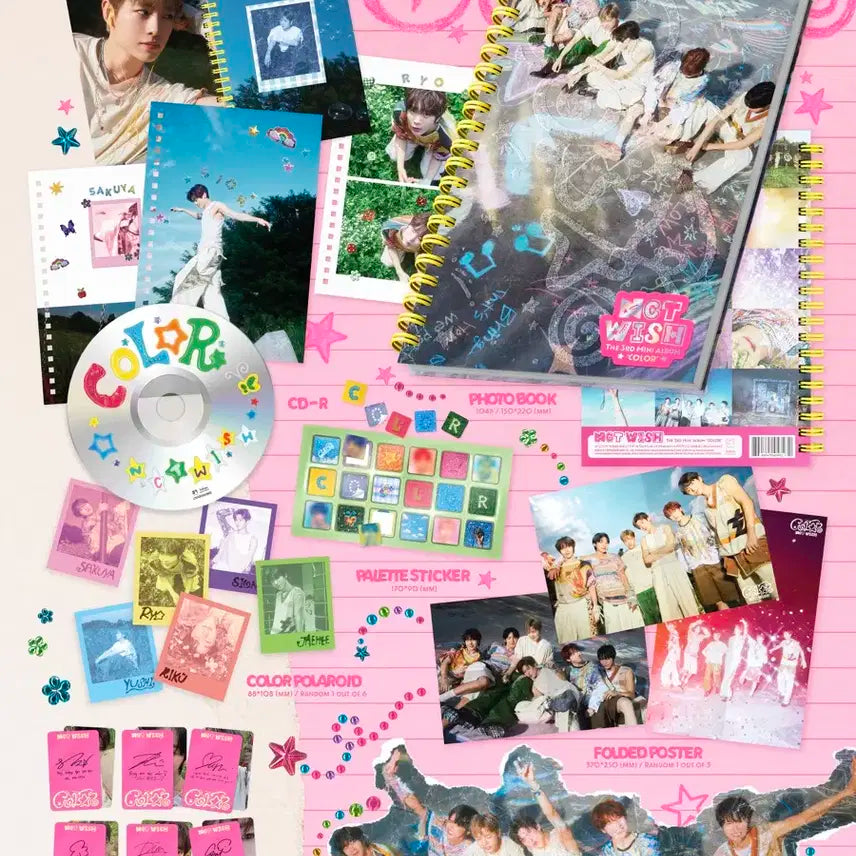컬러 포토북 개봉 앨범 초회한정반 아잉 베이비블루 포카 시온 세트 위시