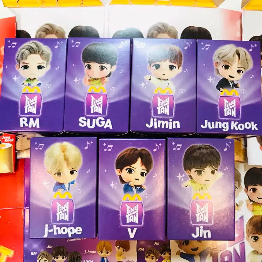맥도날드 BTS TinyTAN 피규어 7개 풀세트, bts 피규어