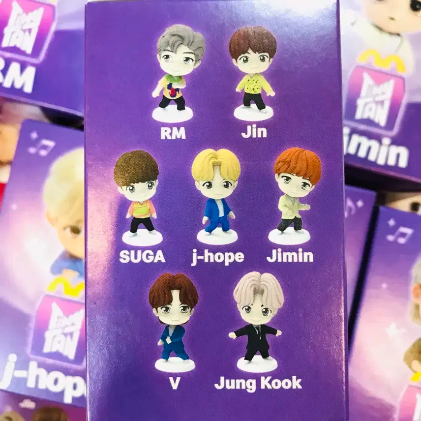 맥도날드 BTS TinyTAN 피규어 7개 풀세트, bts 피규어