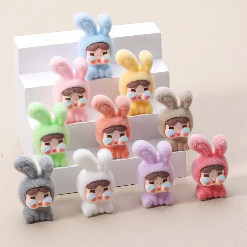 핸드메이드 수지 크라이베이비 토끼 피규어 오브제