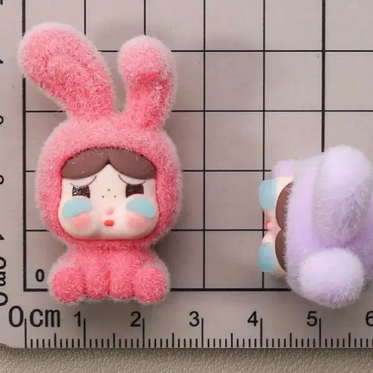 핸드메이드 수지 크라이베이비 토끼 피규어 오브제