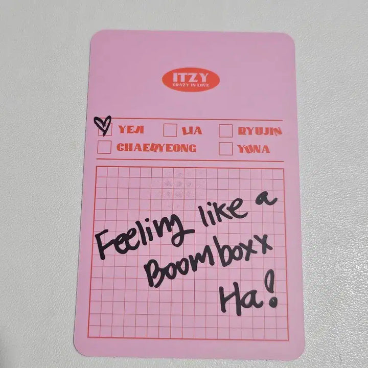 잇지 ITZY 예지 crazy in love 포카