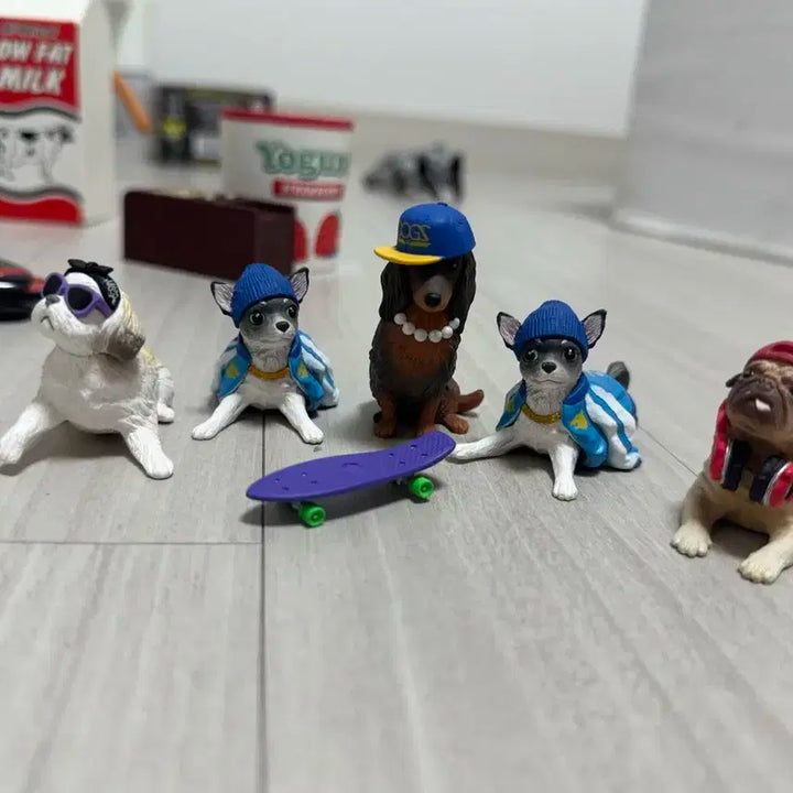 강아지 피규어 세트
