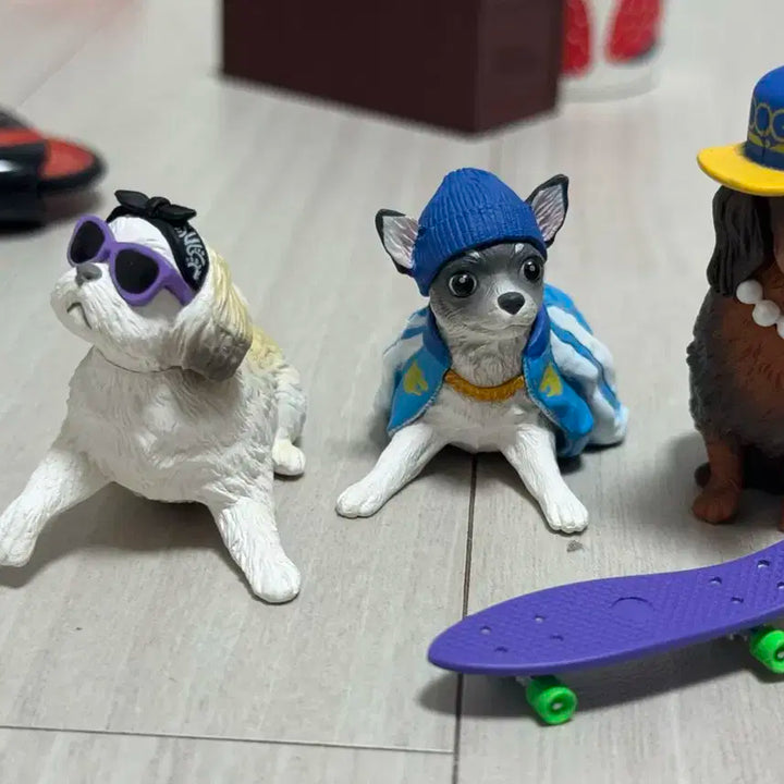 강아지 피규어 세트